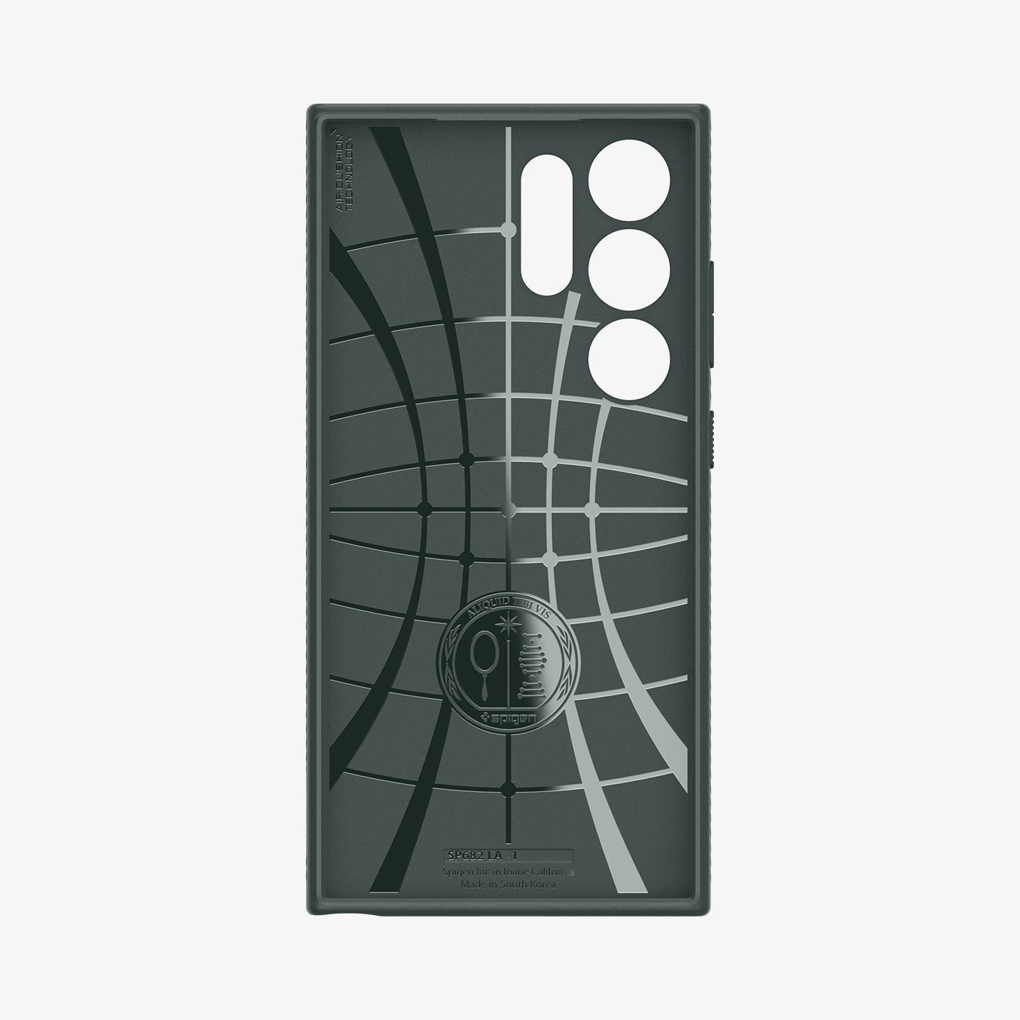 ACS07287 - Galaxy S24 Ultra Case Liquid Air in Matte Black showing the back