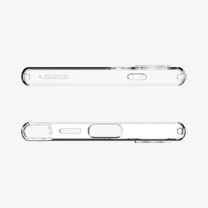 Galaxy S24 Ultra Case Liquid Crystal in Crystal Clear showing the top and bottom of a clear case