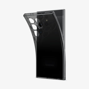 Galaxy S24 Ultra Case Liquid Crystal in Space Crystal showing the back of device with the case partially peeled off