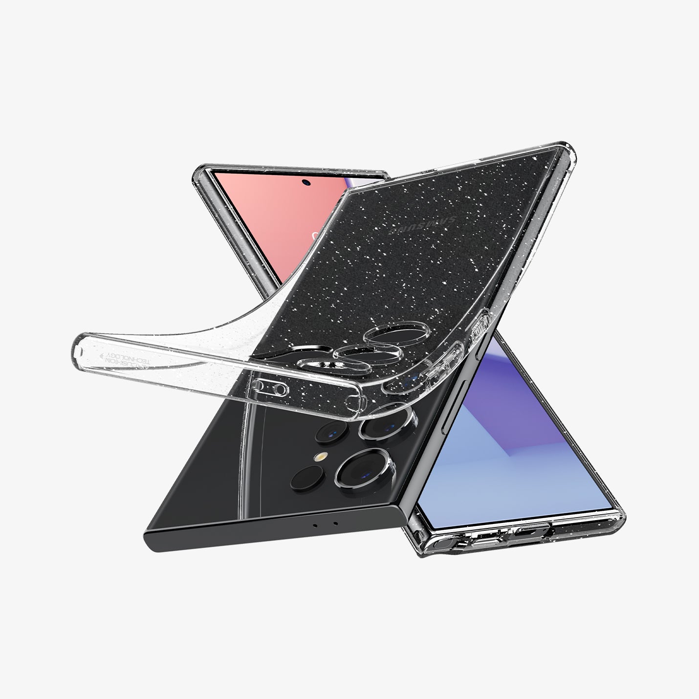 Spigen Galaxy S24 Ultra Glitter Case – Liquid Crystal – Crystal Quartz – detail image 2