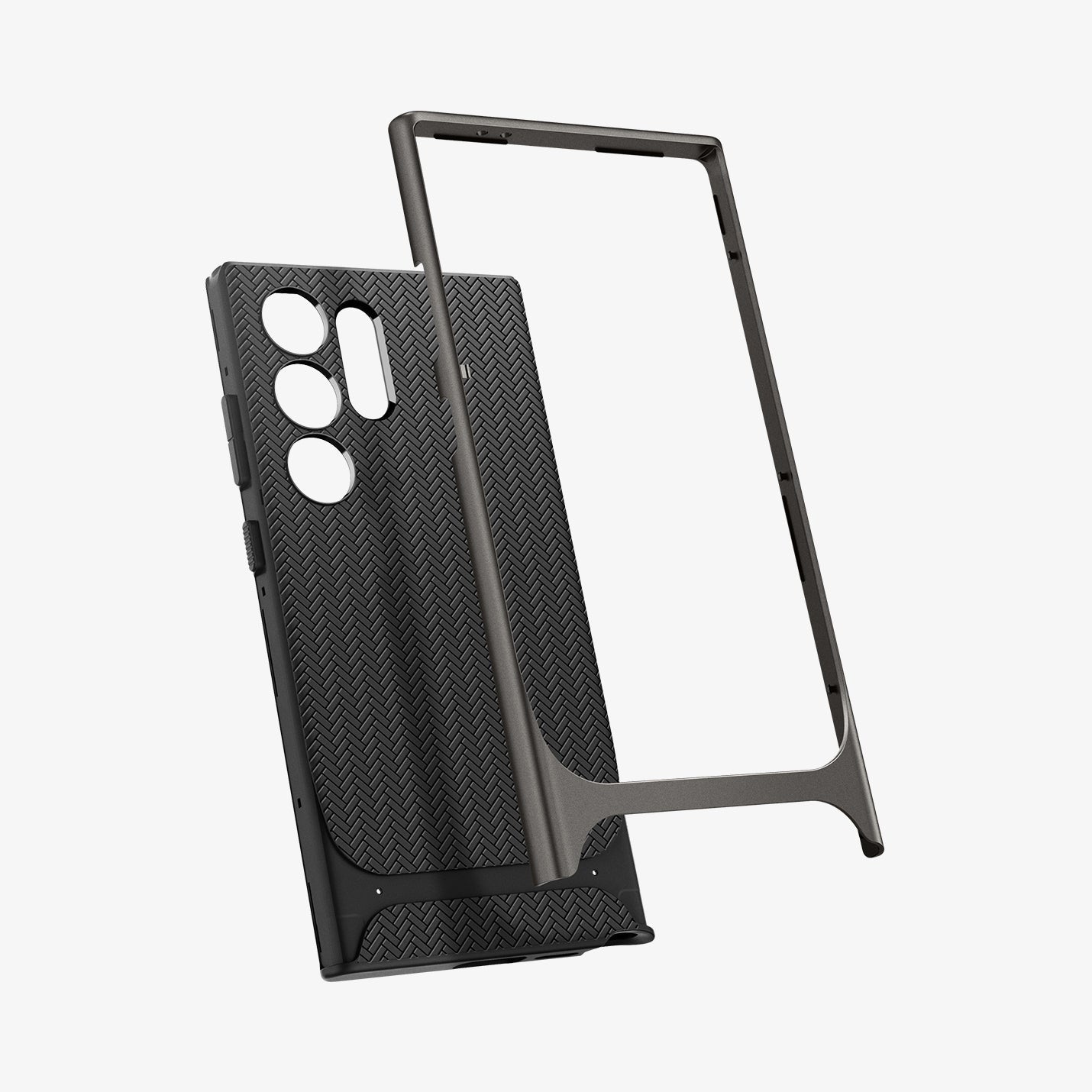 ACS07304 - Galaxy S24 Ultra Case Neo Hybrid in Black showing the back