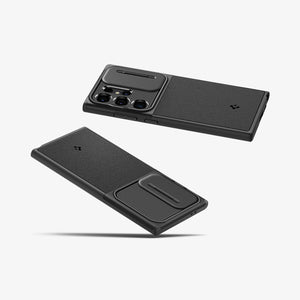 ACS07313 - Galaxy S24 Ultra Case Optik Armor in Black showing the back