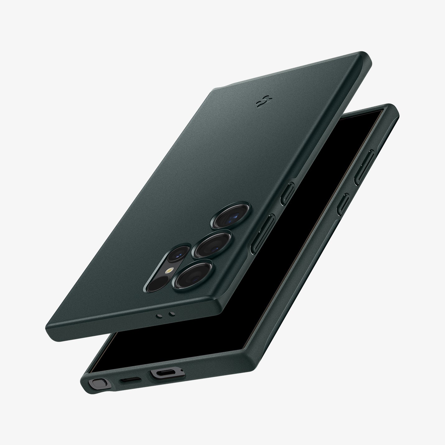 ACS07281 - Galaxy S24 Ultra Case Thin Fit in Black showing the back