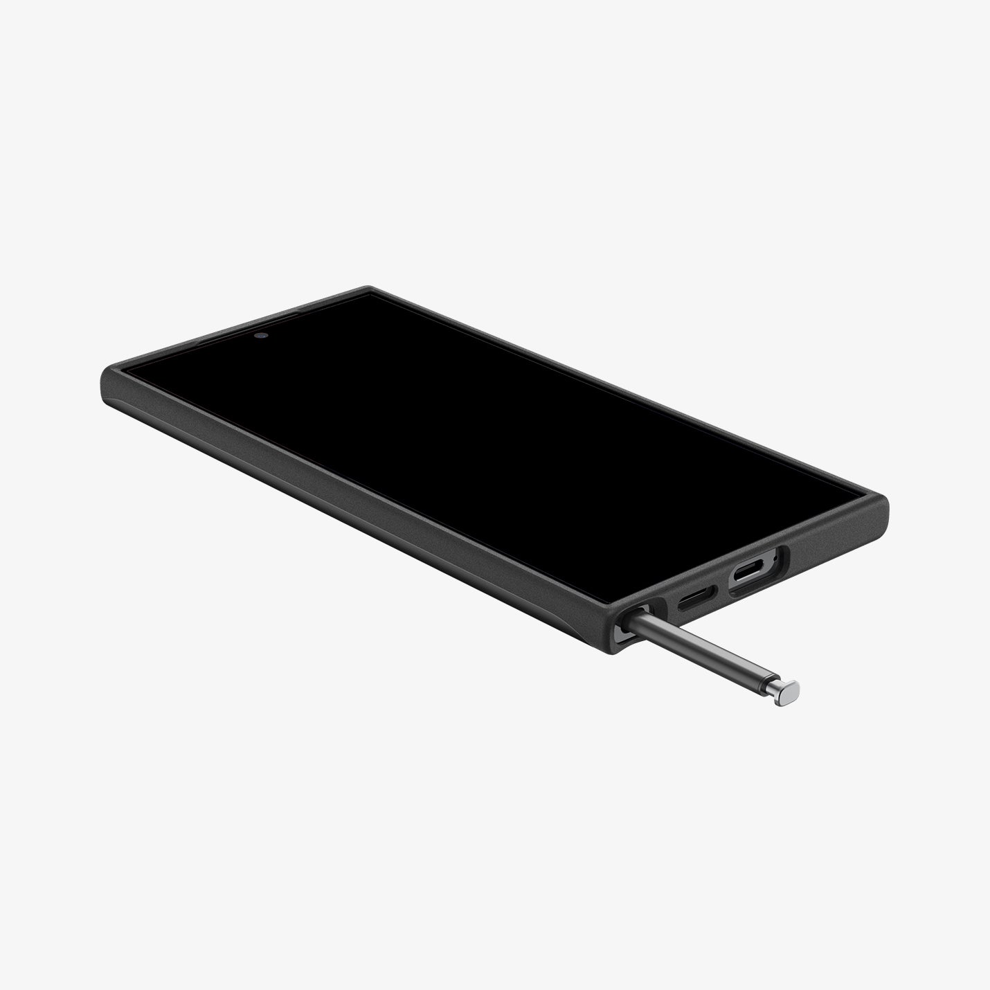 ACS07281 - Galaxy S24 Ultra Case Thin Fit in Black showing the back