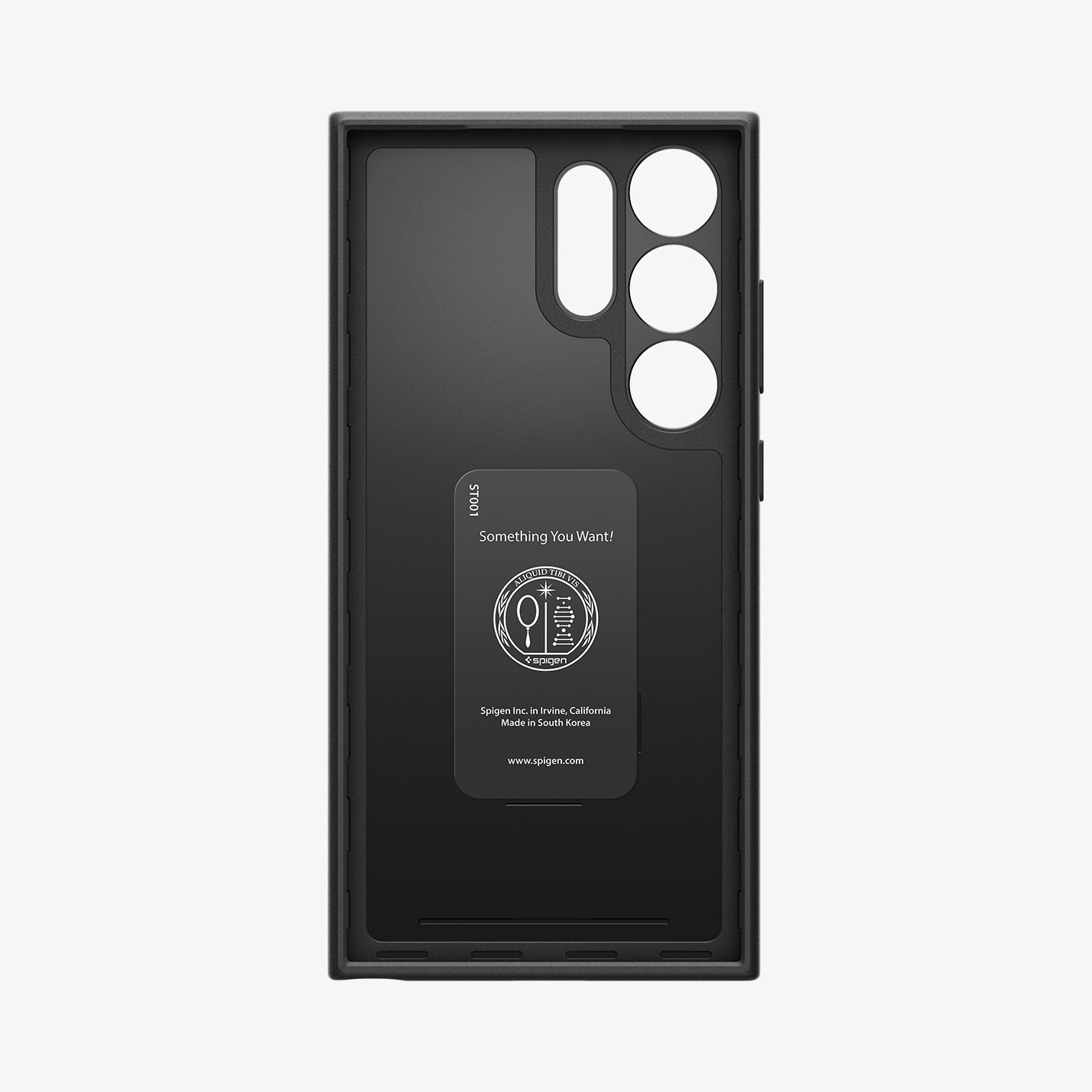ACS07281 - Galaxy S24 Ultra Case Thin Fit in Black showing the back