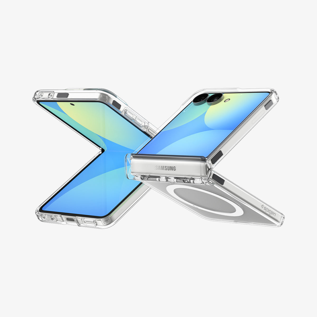 Spigen Galaxy Z Flip 8 Case Ultra Hybrid Pro MagFit - Clear White - image 2