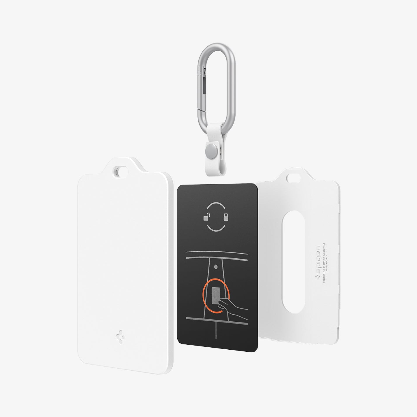 Spigen Tesla key card holder white 1-pack detail view