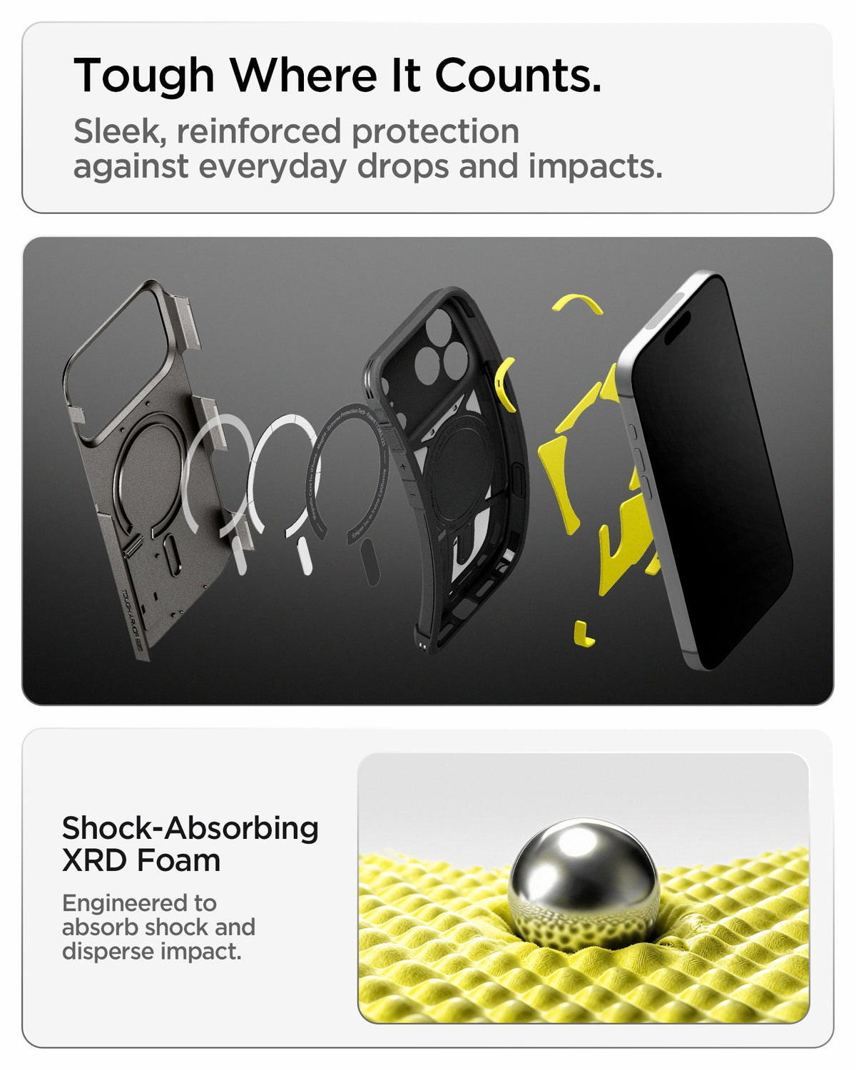 Spigen iPhone 18 Pro Max Tough Armor T (MagFit) - Gunmetal - feature illustration 41