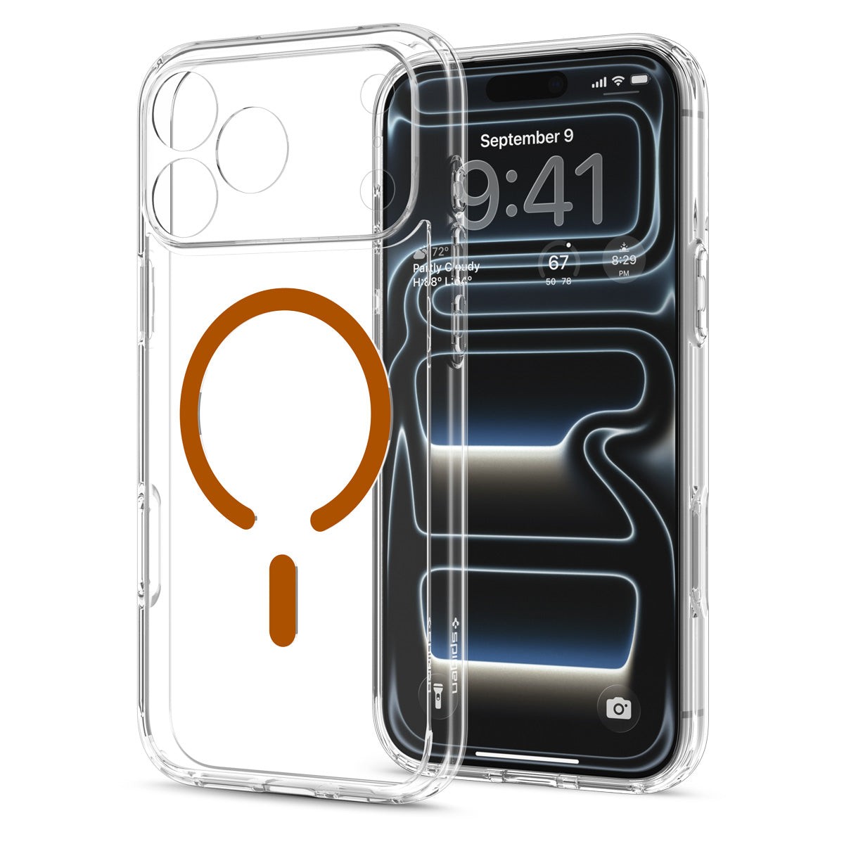Spigen iPhone 18 Pro Max Ultra Hybrid (MagFit) - Clear Orange - case detail 54