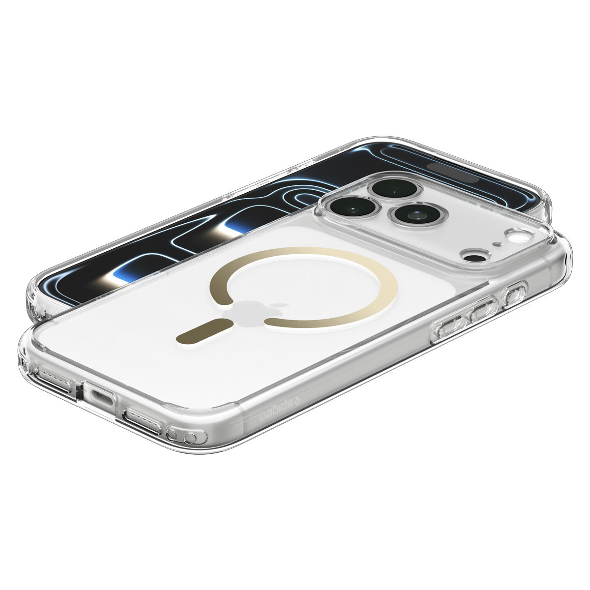 Spigen iPhone 18 Pro Ultra Hybrid (MagFit) - Clear Gold - case detail 14