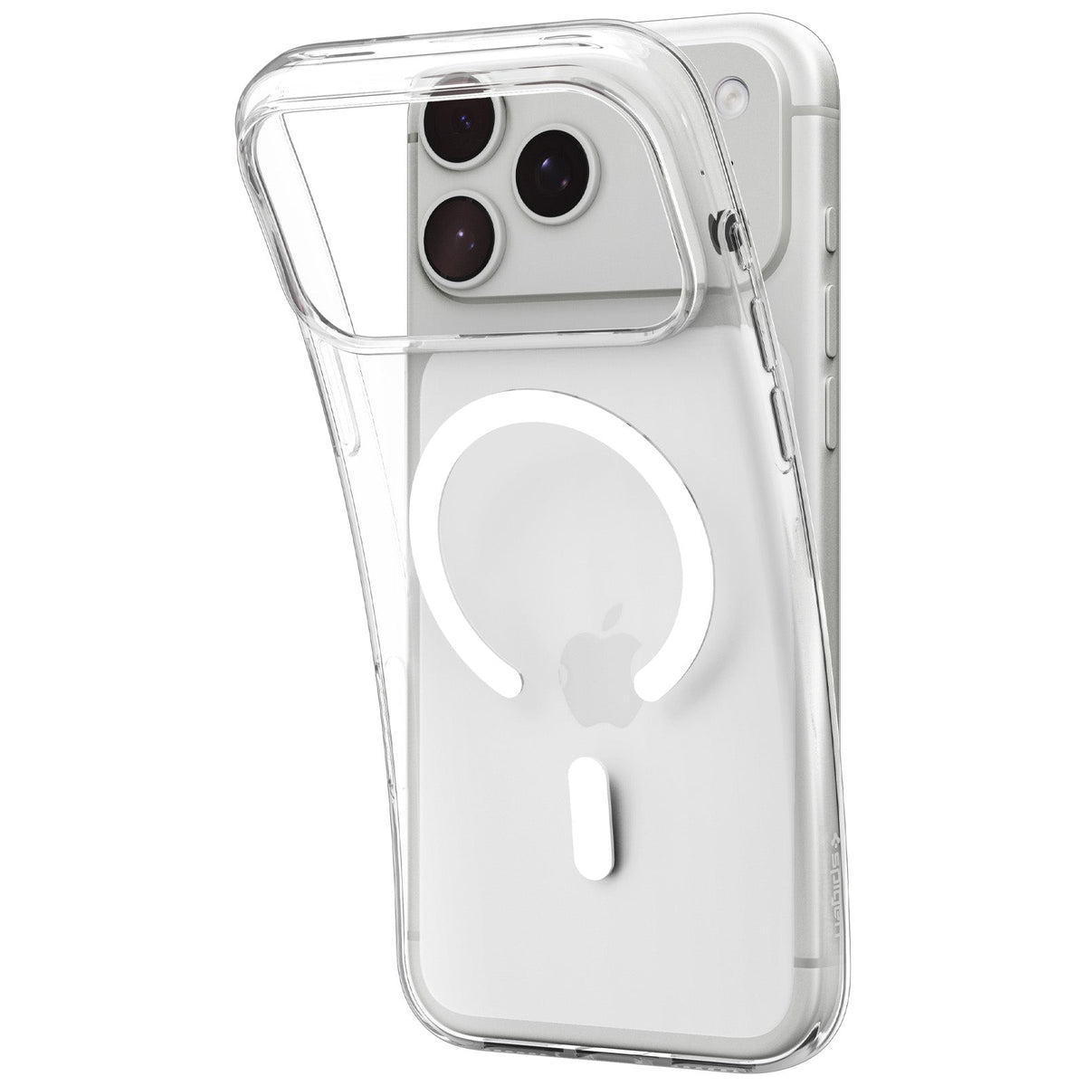 Spigen iPhone 18 Pro Max Liquid Crystal MagFit - Clear White - case detail 13