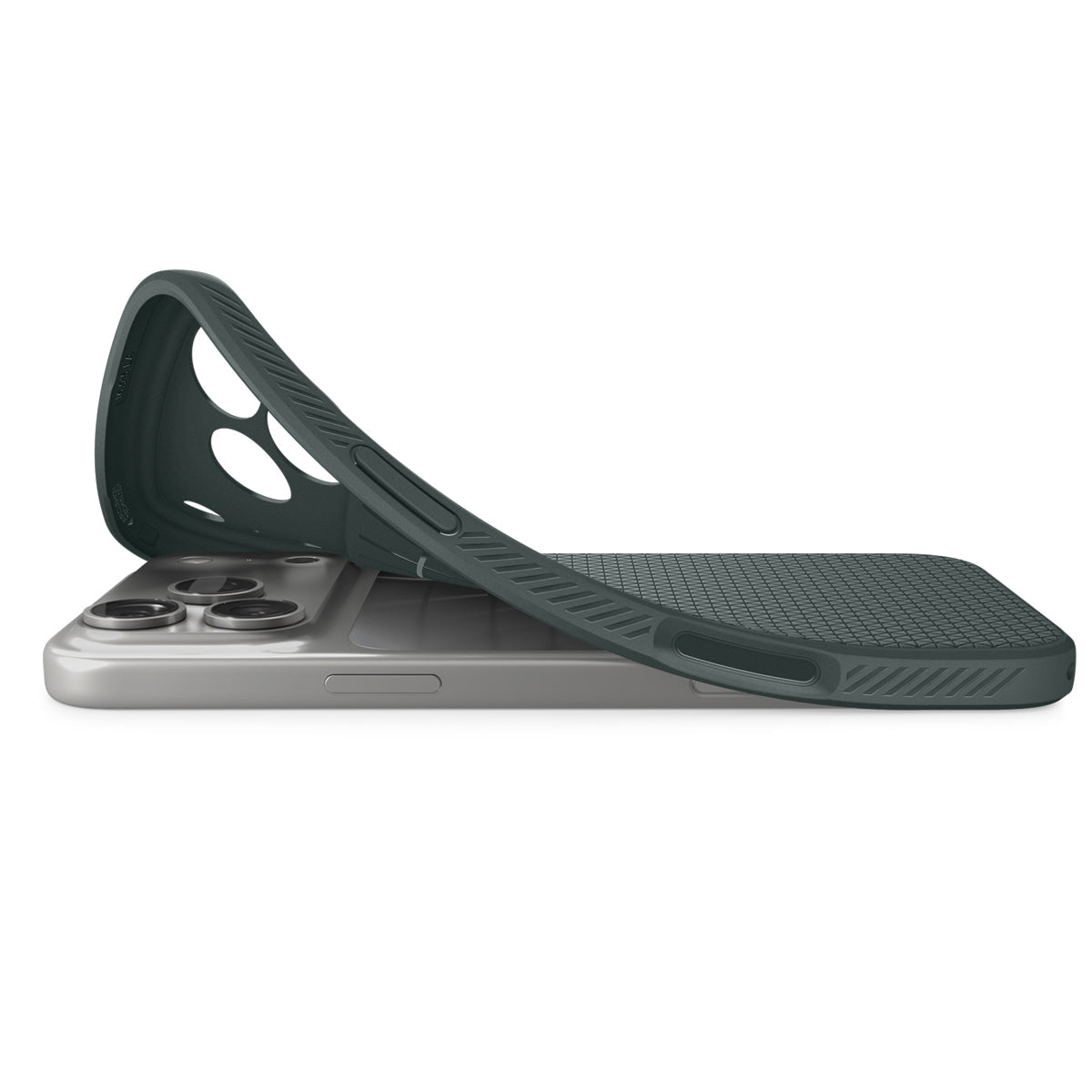 Spigen iPhone 18 Pro Max Liquid Air - Abyss Green - case detail 19