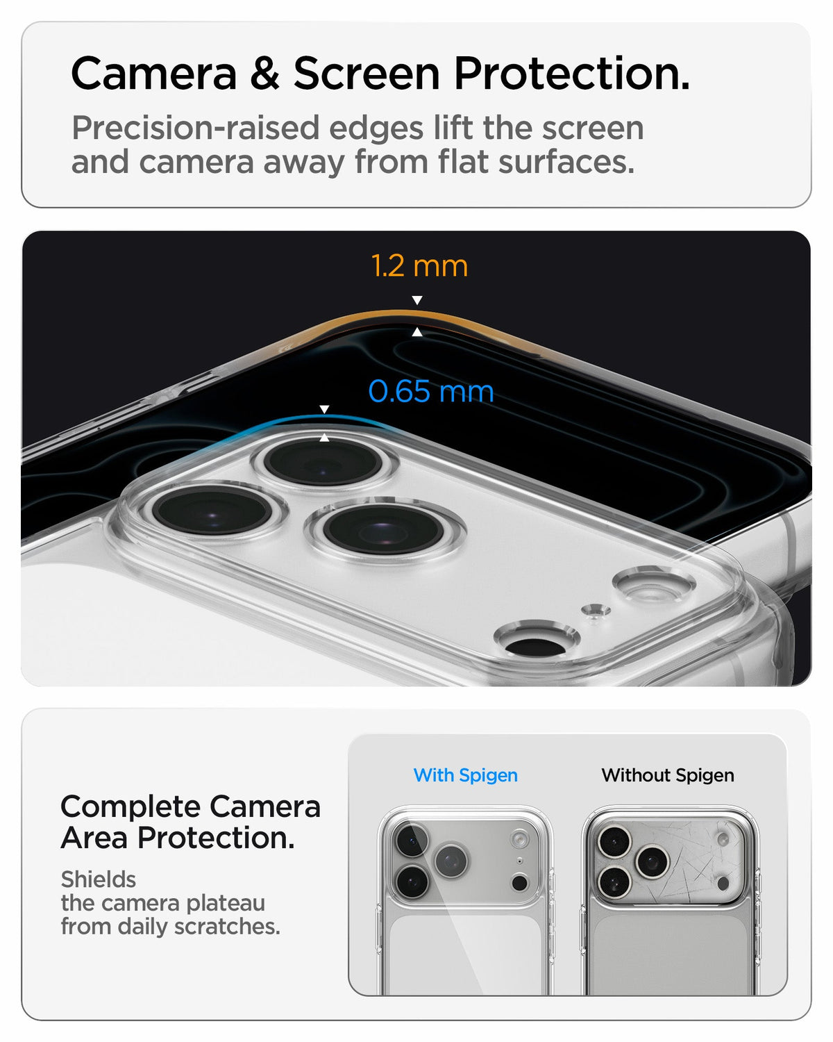 Spigen iPhone 18 Pro Ultra Hybrid - Crystal Clear - feature illustration 23