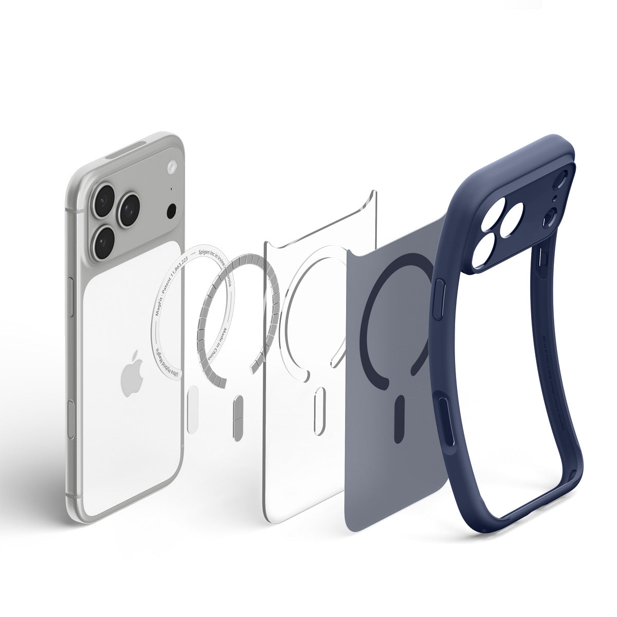 Spigen iPhone 18 Pro Ultra Hybrid Matte (MagFit) - Frost Deep Blue - case detail 44