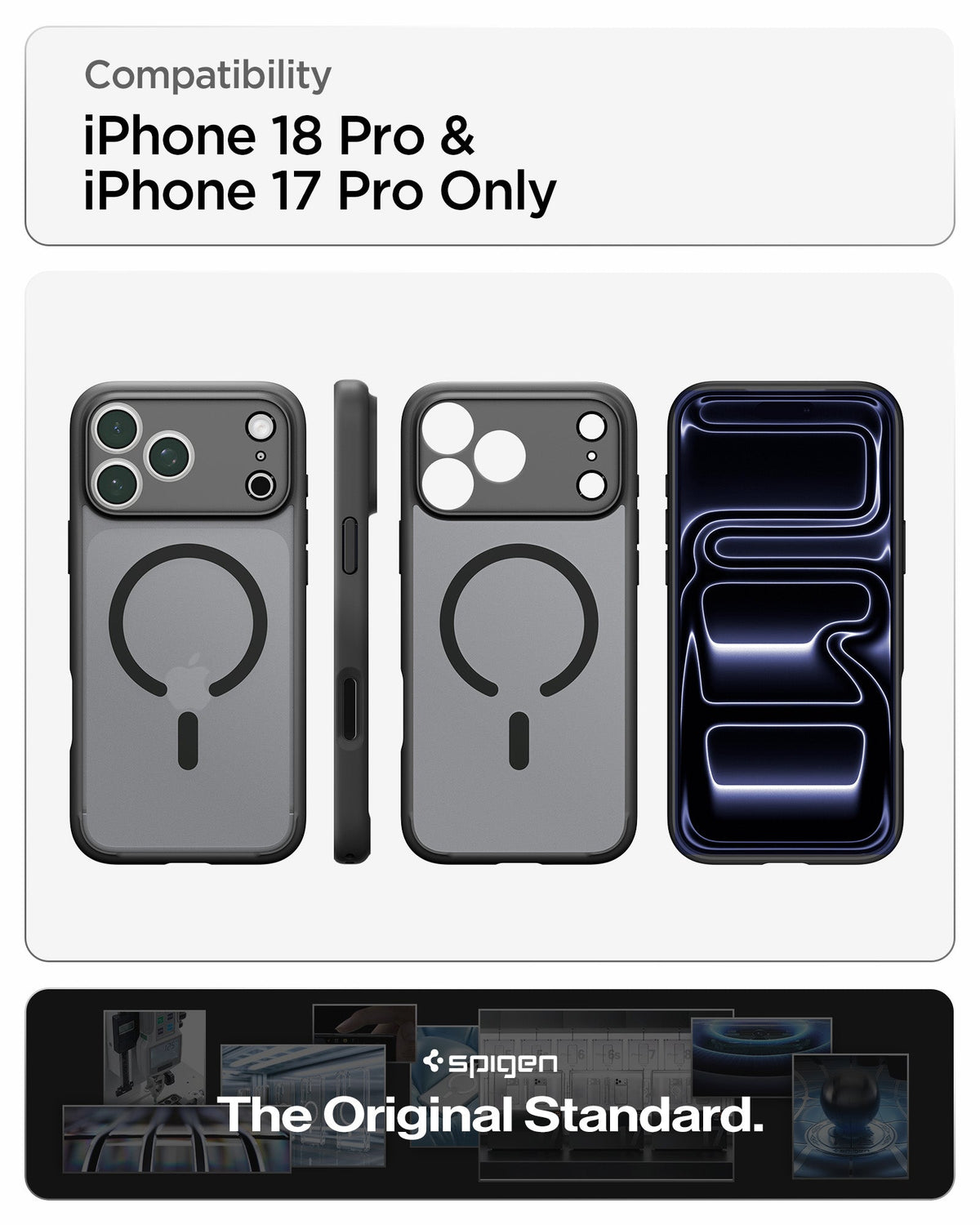 Spigen iPhone 18 Pro Ultra Hybrid Matte (MagFit) - Frost Black - feature illustration 71