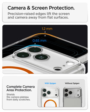 Spigen iPhone 18 Pro Max Ultra Hybrid (MagFit) - Clear Orange - feature illustration 98