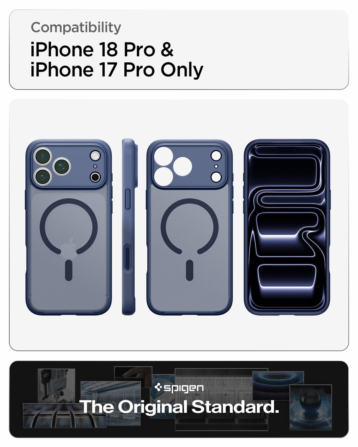 Spigen iPhone 18 Pro Ultra Hybrid Matte (MagFit) - Frost Deep Blue - feature illustration 87