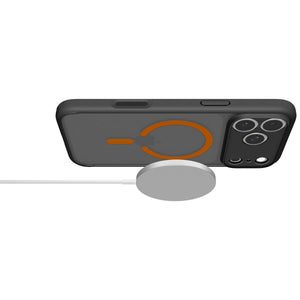 Spigen iPhone 18 Pro Ultra Hybrid Matte (MagFit) - Frost Black Orange - case detail 27