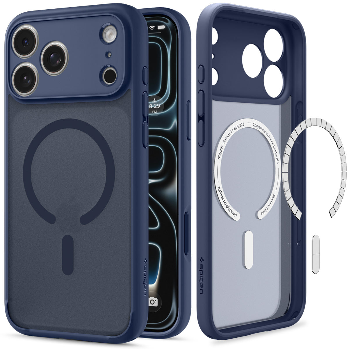 Spigen iPhone 18 Pro Max Ultra Hybrid Matte (MagFit) - Frost Deep Blue - product view 3