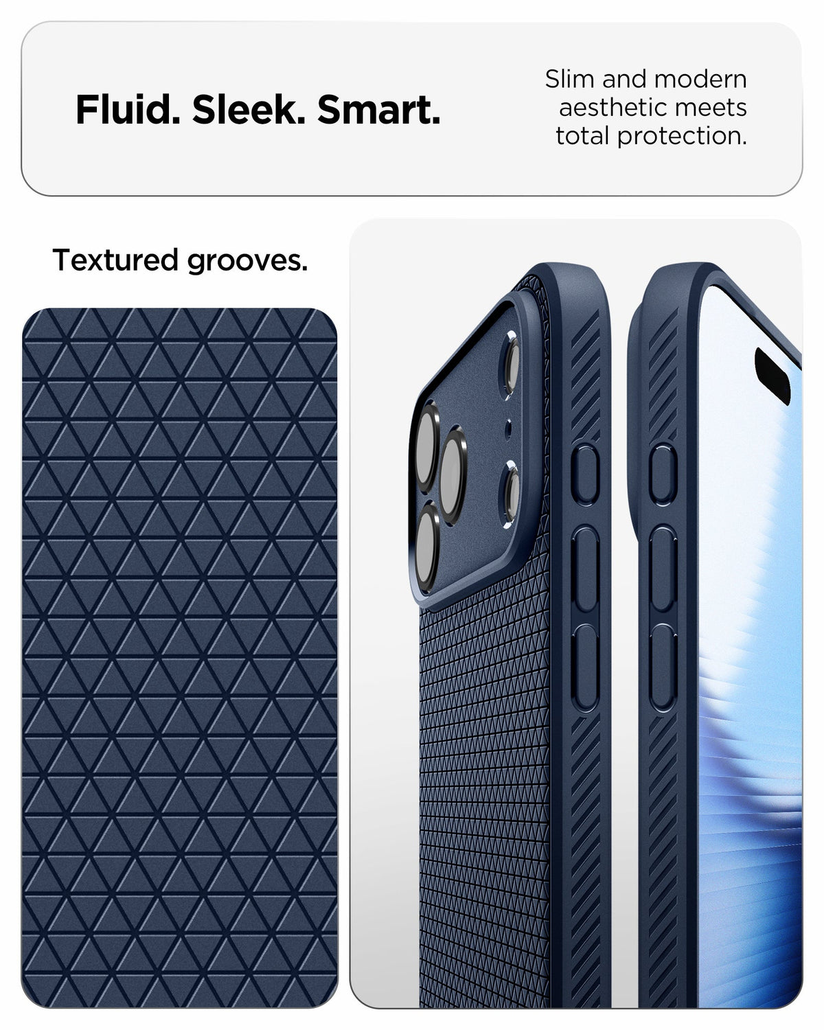 Spigen iPhone 18 Pro Liquid Air - Navy Blue - feature illustration 47