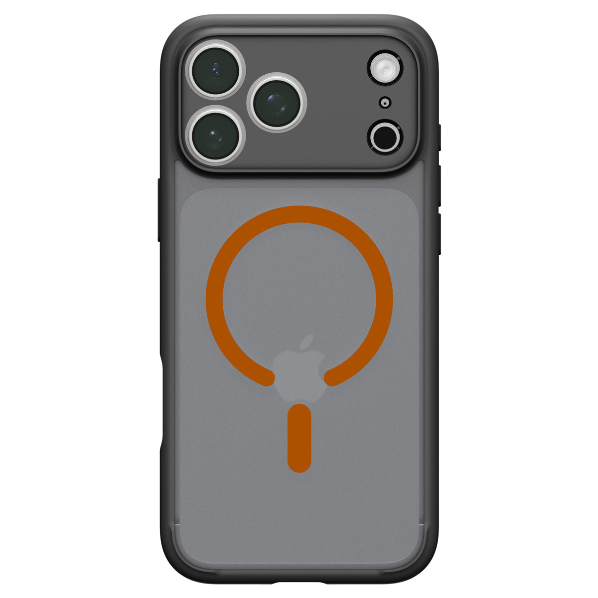 Spigen iPhone 18 Pro Max Ultra Hybrid Matte (MagFit) - Frost Black Orange - case detail 20