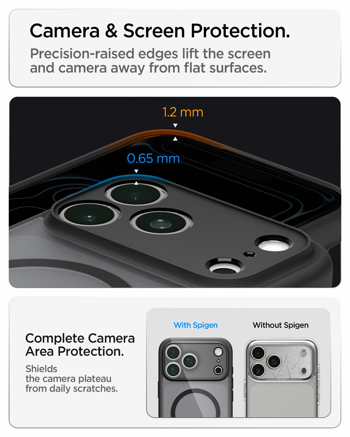 Spigen iPhone 18 Pro Ultra Hybrid Matte (MagFit) - Frost Black - feature illustration 69