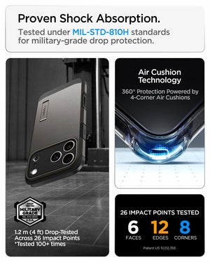 Spigen iPhone 18 Pro Max Tough Armor T (MagFit) - Gunmetal - feature illustration 46