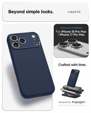 Spigen iPhone 18 Pro Max Liquid Air - Navy Blue - feature illustration 61