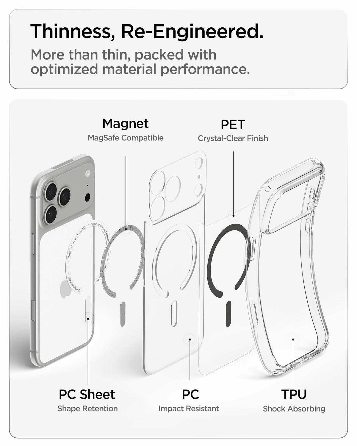 Spigen iPhone 18 Pro Max Ultra Hybrid (MagFit) - Clear Graphite - feature illustration 86