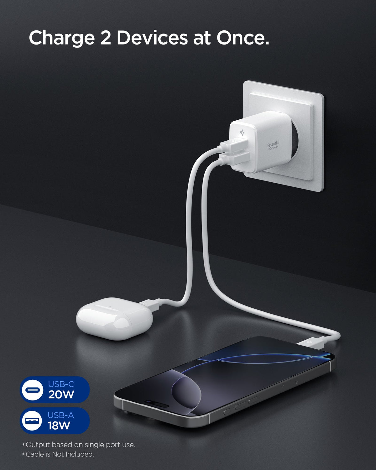 EE202EU simultaneous two-device charging
