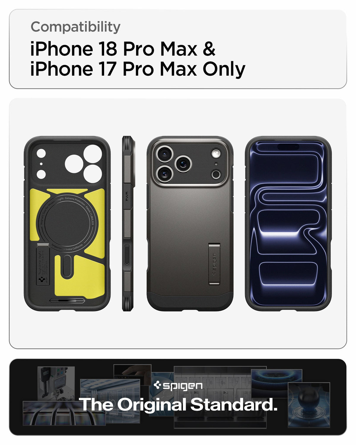 Spigen iPhone 18 Pro Max Tough Armor T (MagFit) - Gunmetal - feature illustration 48