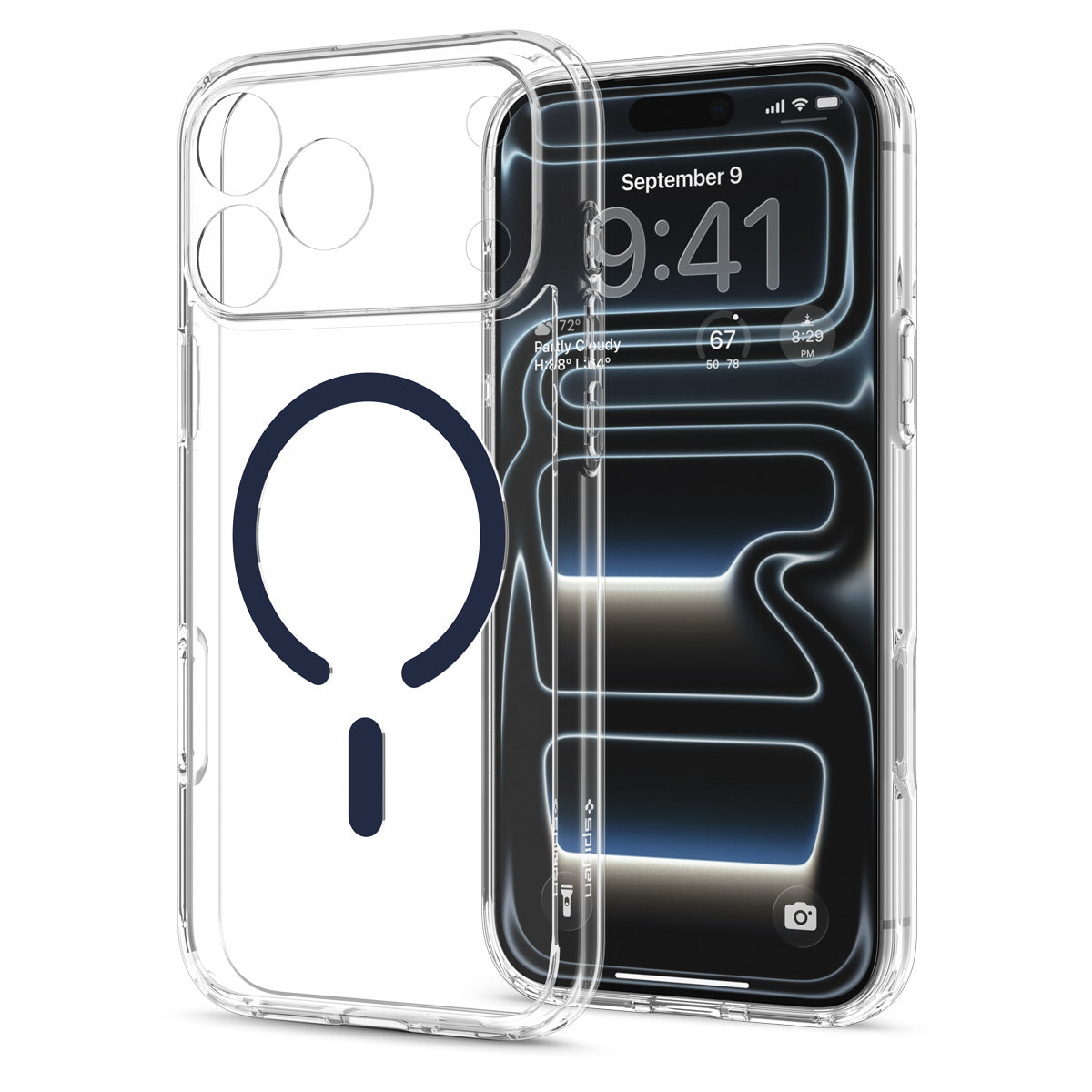Spigen iPhone 18 Pro Max Ultra Hybrid (MagFit) - Clear Deep Blue - case detail 17