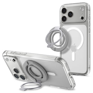 Spigen Dual Pop MagFit S magnetic phone grip and ring stand in Gray