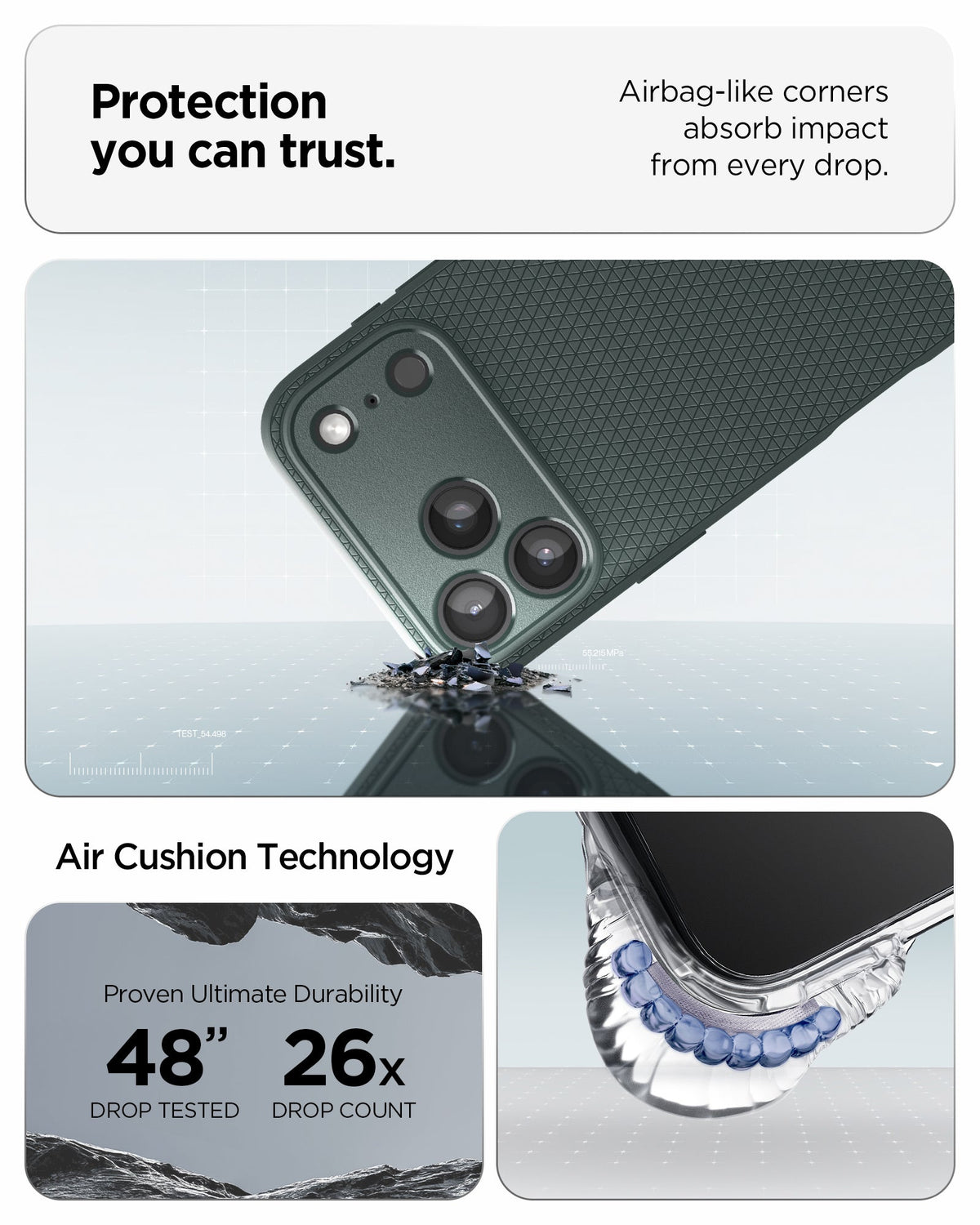 Spigen iPhone 18 Pro Max Liquid Air - Abyss Green - feature illustration 51
