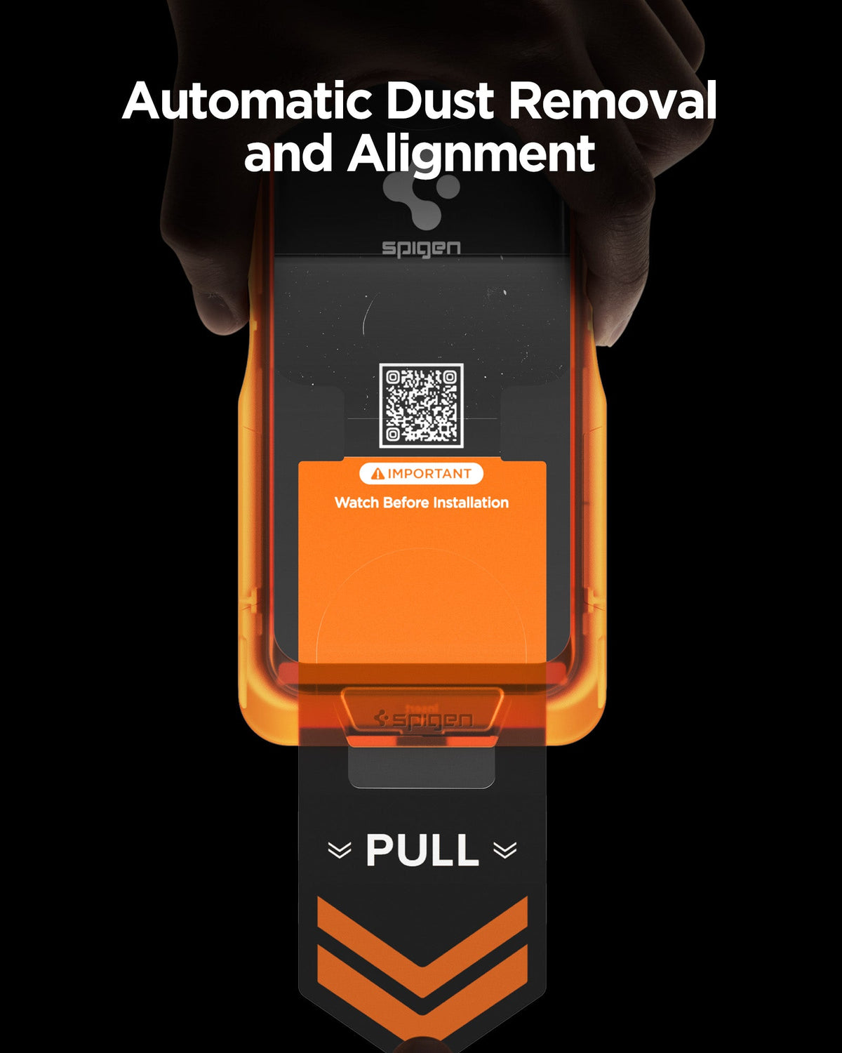 Automatic dust-removal and alignment pull direction for OnePlus 15