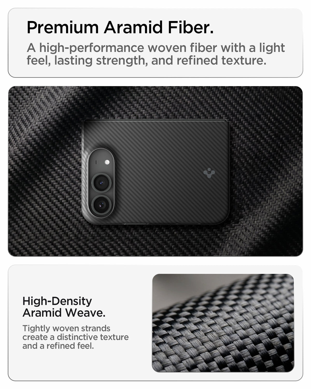 Spigen iPhone Duo Air Skin Aramid MagFit - Premium aramid fiber texture