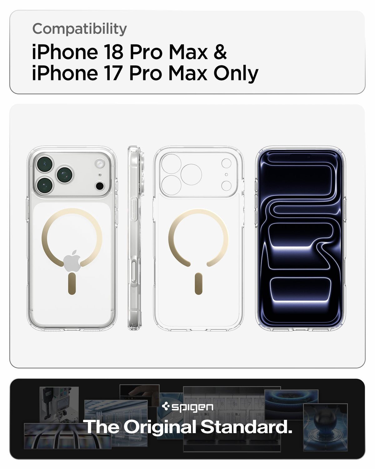 Spigen iPhone 18 Pro Max Ultra Hybrid (MagFit) - Clear Gold - feature illustration 84