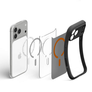 Spigen iPhone 18 Pro Max Ultra Hybrid Matte (MagFit) - Frost Black Orange - case detail 27