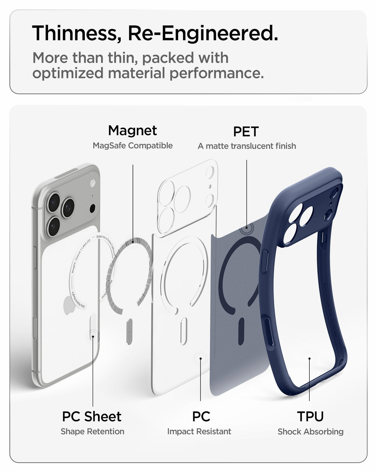 Spigen iPhone 18 Pro Max Ultra Hybrid Matte (MagFit) - Frost Deep Blue - feature illustration 75