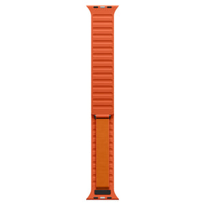 Full-length view of the orange inner strap and ribbed band