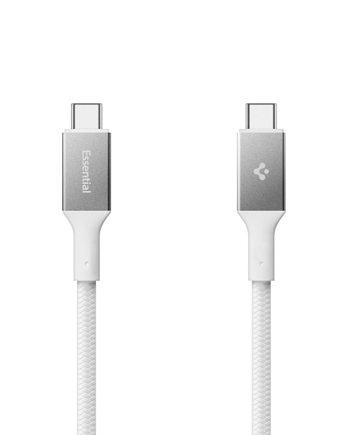 White Spigen EB10015CC 100W USB-C cable feature 1: connector and 1.5m cable view