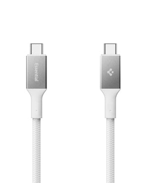 White Spigen EB10015CC 100W USB-C cable feature 1: connector and 1.5m cable view