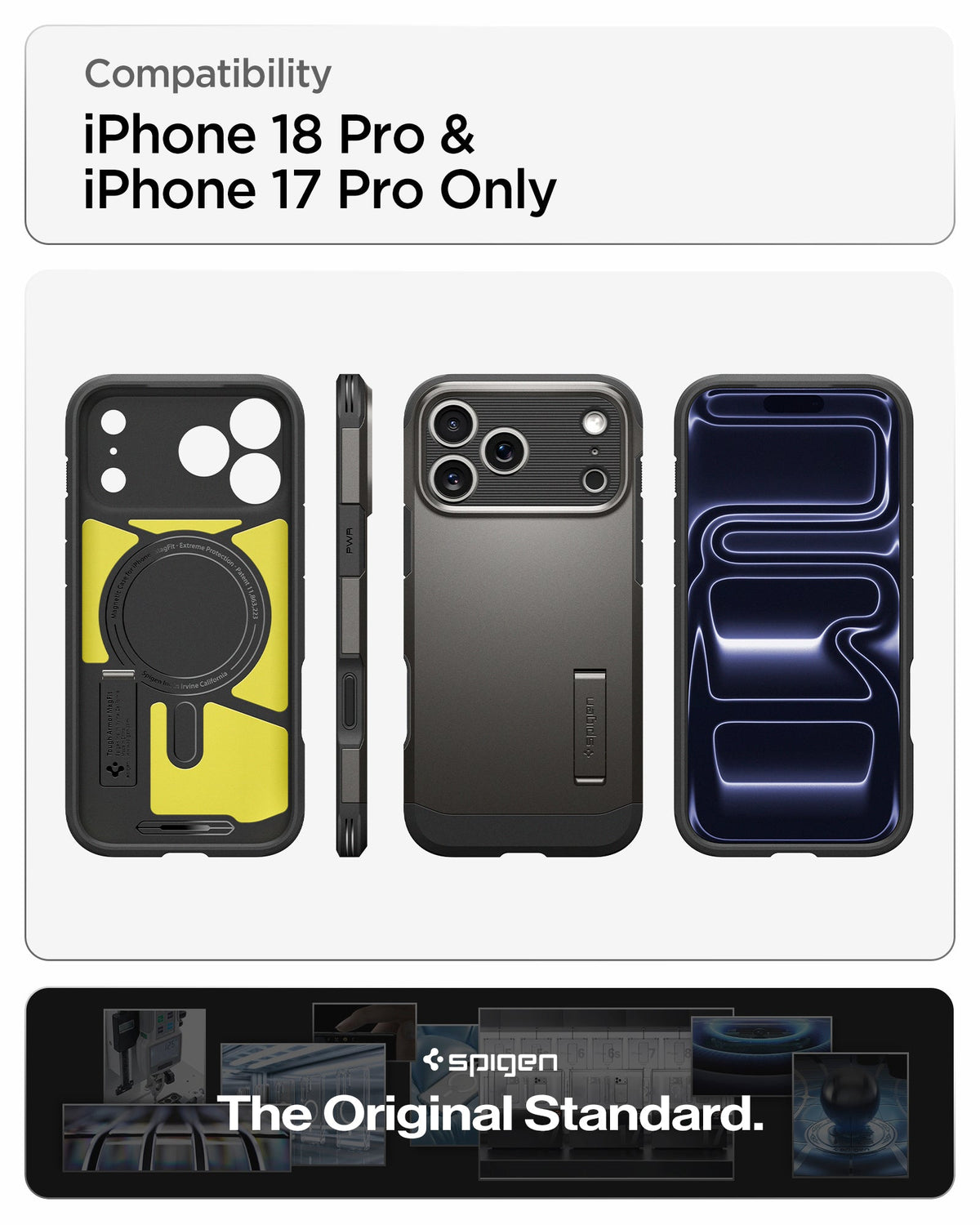 Spigen iPhone 18 Pro Tough Armor T (MagFit) - Gunmetal - feature illustration 48
