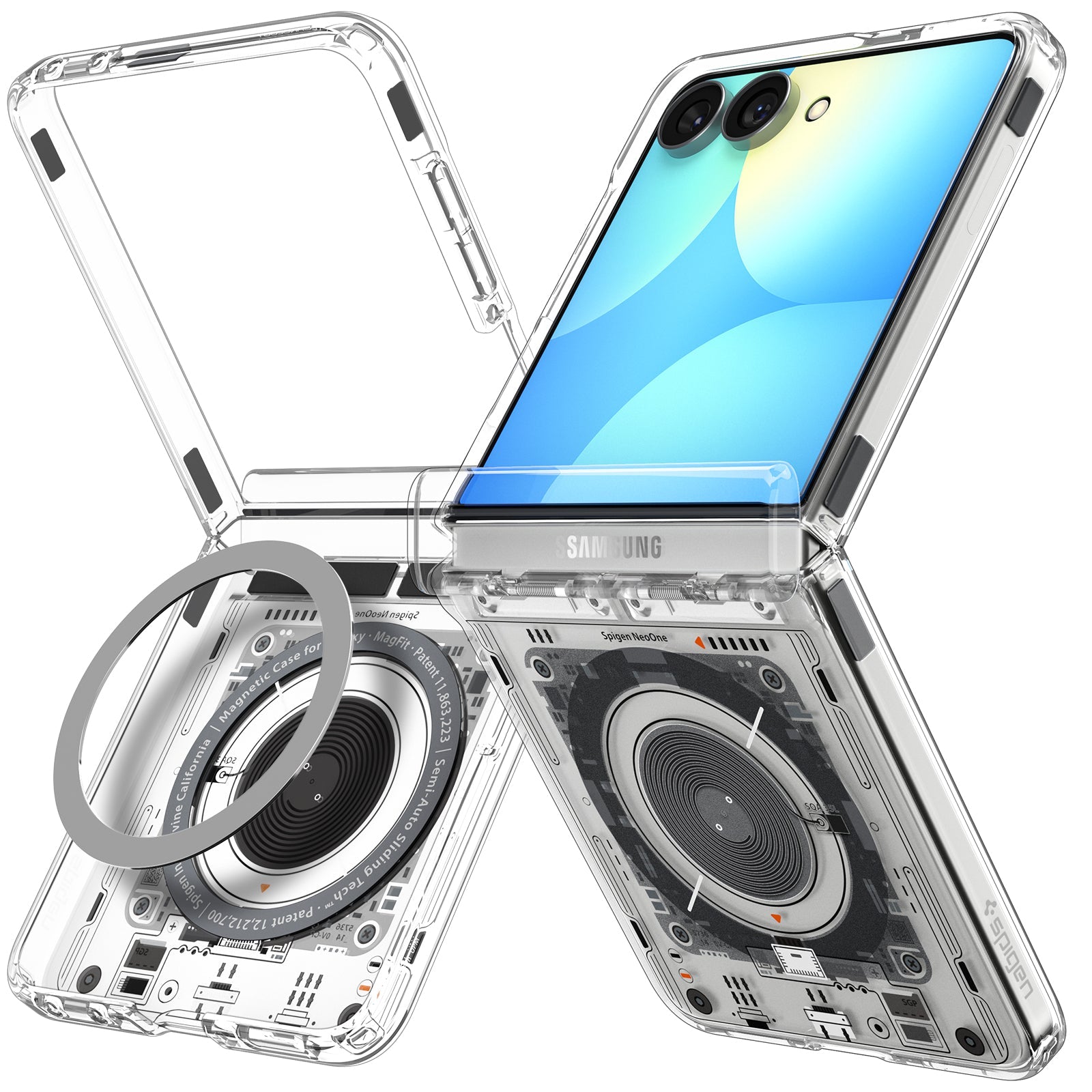 Spigen Galaxy Z Flip 8 Case Ultra Hybrid Pro Neo One MagFit - Neo One - image 2