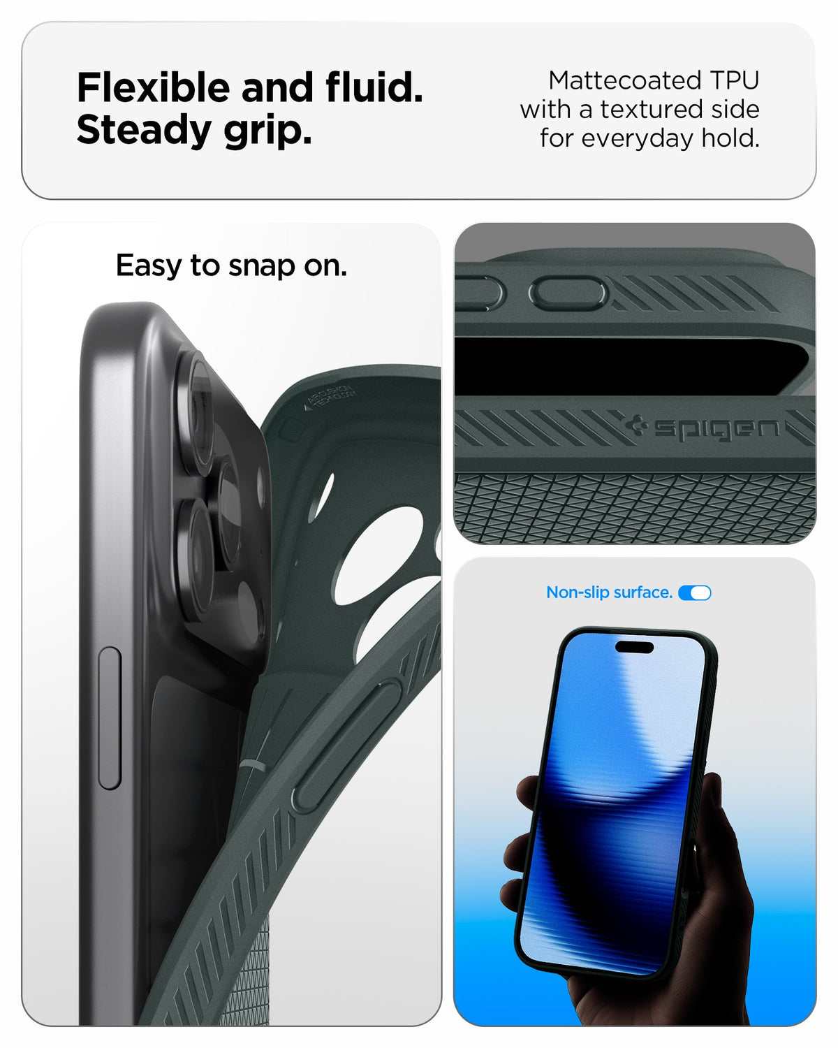 Spigen iPhone 18 Pro Liquid Air - Abyss Green - feature illustration 41
