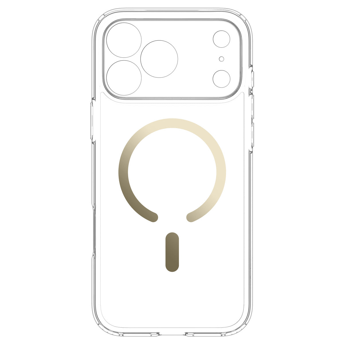 Spigen iPhone 18 Pro Ultra Hybrid (MagFit) - Clear Gold - case detail 10