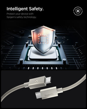 Natural Titanium Spigen EB6015CC 60W USB-C cable feature 3: smart charging control