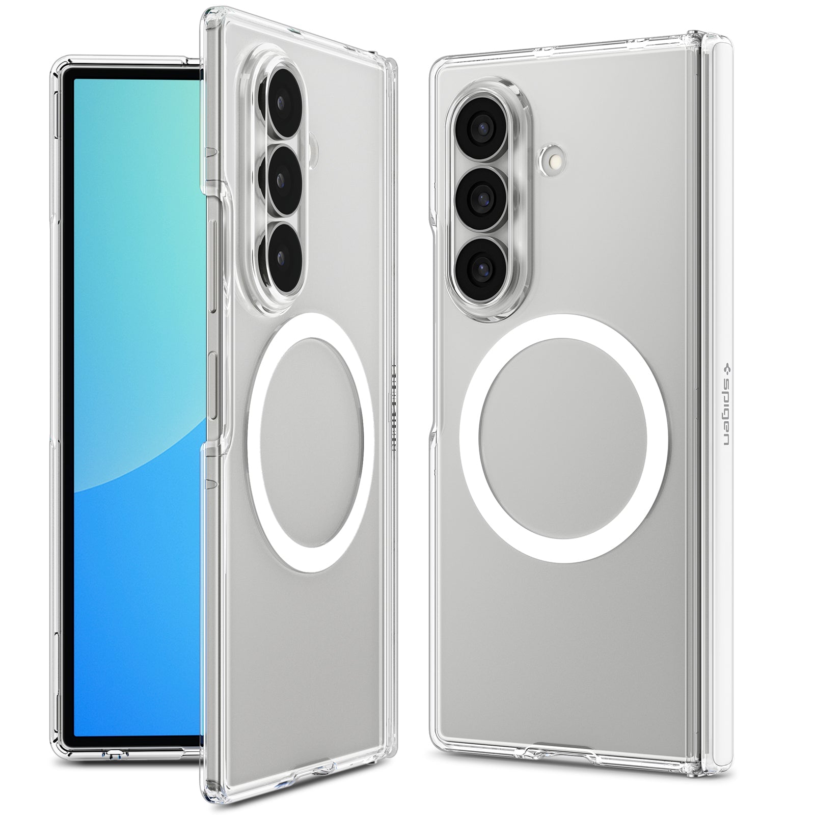 Spigen Galaxy Z Fold 8 Ultra Case Ultra Hybrid Pro MagFit - Clear White - image 1