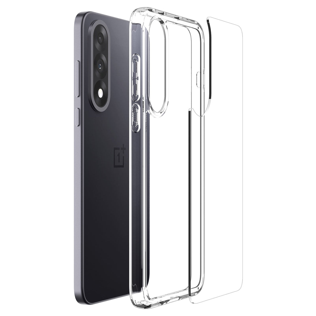 Exploded construction view of the Spigen Ultra Hybrid case for OnePlus Nord 5 5G