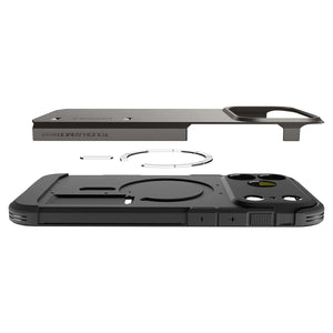 Spigen iPhone 18 Pro Tough Armor T (MagFit) - Gunmetal - case detail 32